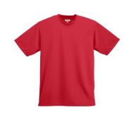 Boys Red Polyester Wicking T-shirt