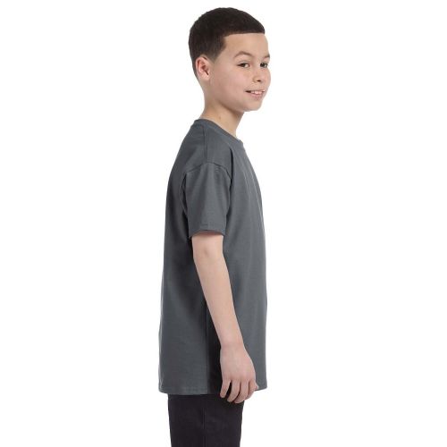  Boys Charcoal Heavy Cotton T-shirt by Gildan