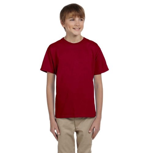  Boys Cardinal Red Ultra Cotton T-Shirt by Gildan