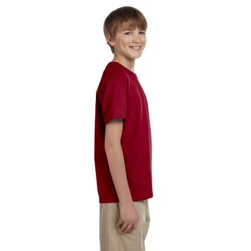  Boys Cardinal Red Ultra Cotton T-Shirt by Gildan