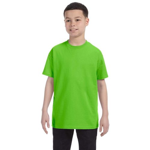  Boys Lime Heavy Cotton T-shirt by Gildan