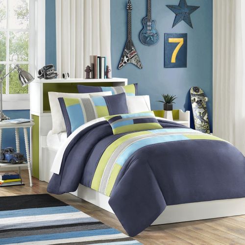  Boys bedding Mi-Zone Pipeline Comforter Set Size: Full/Queen, Navy