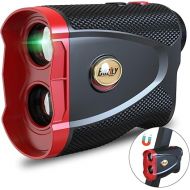 Bozily Golf Rangefinder with Slope, 6X Rechargeable Laser Range Finder with Charging Cord, 1200 Yards Flag-Lock, Slope ON/Off, Continuous Scan Support - Tournament Legal Golf Rangefinder