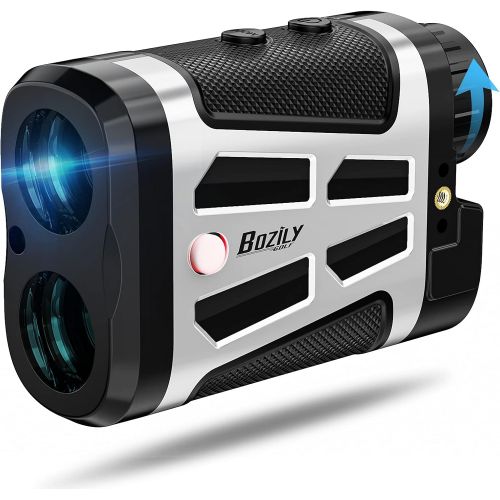  Golf Rangefinder, Bozily Portable Range Finder with Slope, 6X Magnification Clear View 1500 Yards Laser Range Finder Golfing, Red/Black LCD Display Golf Rangefinders with Flag-Lock