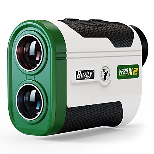  Bozily Golf Rangefinder with Slope, 6X Laser Range Finders, 1500 Yards Laser Rangefinder Kits with Carrying Case, Flag-Lock Tech with Vibration, Continuous Scan Tech, Free Battery