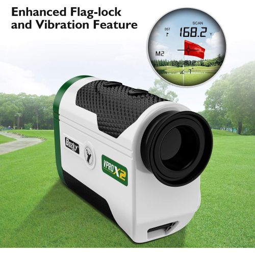  Bozily Golf Rangefinder with Slope, 6X Laser Range Finders, 1500 Yards Laser Rangefinder Kits with Carrying Case, Flag-Lock Tech with Vibration, Continuous Scan Tech, Free Battery