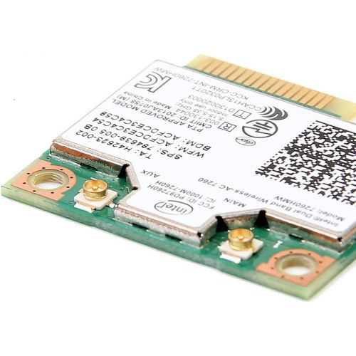  Bplus: Intel Network 7260.HMWG WiFi Wireless-AC 7260 HT Dual Band 2x2 AC+Bluetooth HMCPartner; Bluetooth half Size Module