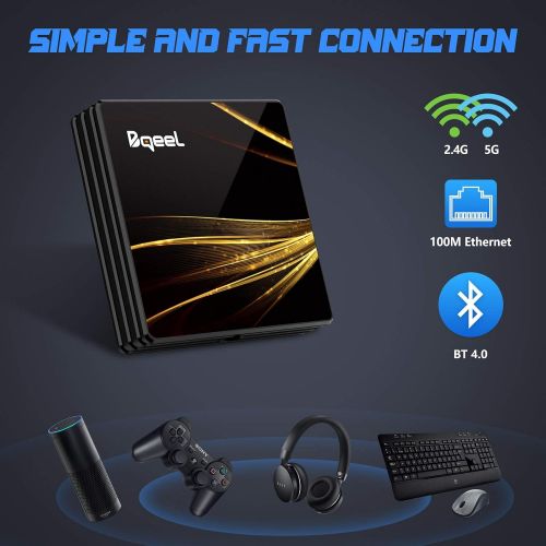  [아마존베스트]-Service-Informationen Android 10.0 TV Box 4GB + 64GB R2 Plus Smart TV Box RK3318 Quad-Core 64bits Dual WiFi 2.4G/5G, 4K HD Android Smart TV Box H.265/LAN 100M/Blueooth 4.0