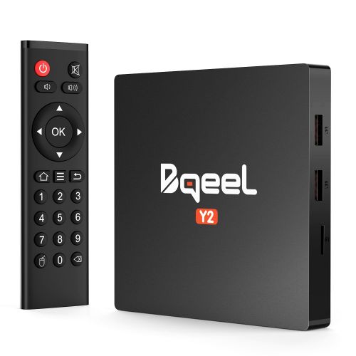  Bqeel Y2 2G DDR3 16G EMMC Android 7.1 TV Box Amlogic Quad Core 64 Bits Processor Android TV Box Supports 3D 4K Smart TV Box H.265 2.4G WiFi