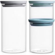 [아마존 핫딜] Brabantia Stackable Glass Food Storage Containers, Set of 3