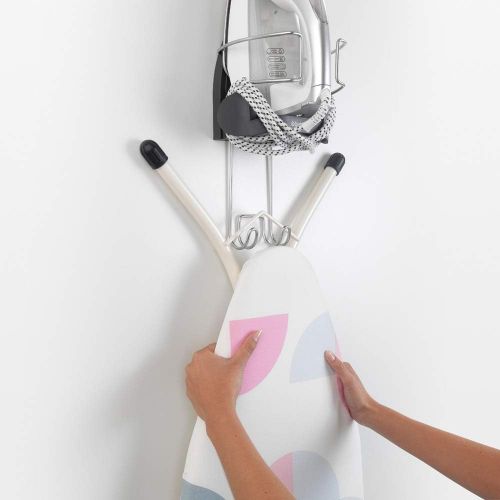  [아마존베스트]Brabantia Wall-Mounted Rest and Hanging Ironing Board Holder, Gray