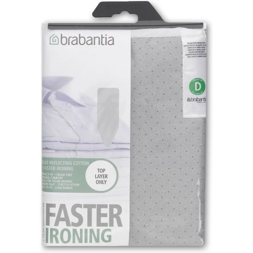  [아마존베스트]Brabantia Ironing Board Cover 53 x 18 Inch (Size D, Extra Large) Silver Metallic