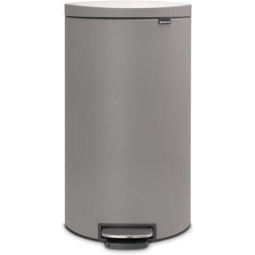  Brabantia Flatback+ Step Trash Can, 7 Gal  30L, Matte Steel Finger Print Proof