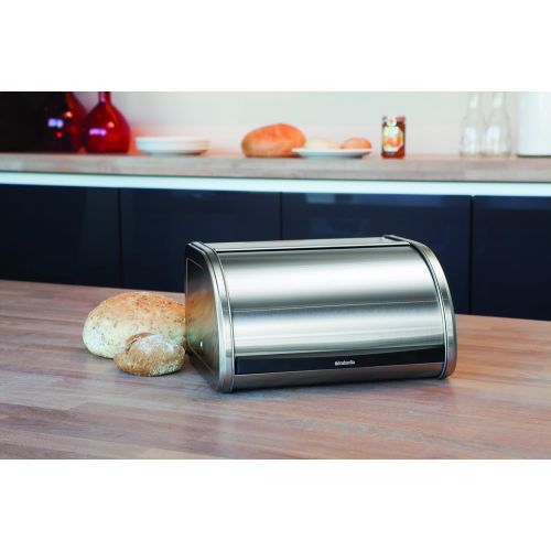  Brabantia Roll Top Bread Box, Medium - Matte Steel 348907