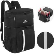 Brace Master Backpack Cooler, 30L, Lunch Backpack for Men Women, Insulated Backpack, Black