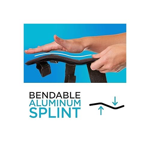  BraceAbility Two Finger Immobilizer - Hand and Buddy Splint Cast for Broken Joints, Mallet or Trigger Finger Extension, Sprains and Contractures to Straighten Middle, Index and Pinky Knuckles (S)