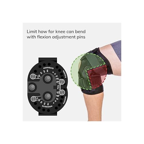  BraceAbility Torn Meniscus ROM Knee Brace - Hinged Post Surgery Support with Flexion Extension Control for Hyperextension and Locking Treatment, Ligament PCL or ACL Tears, Osteoarthritis Relief (XS)