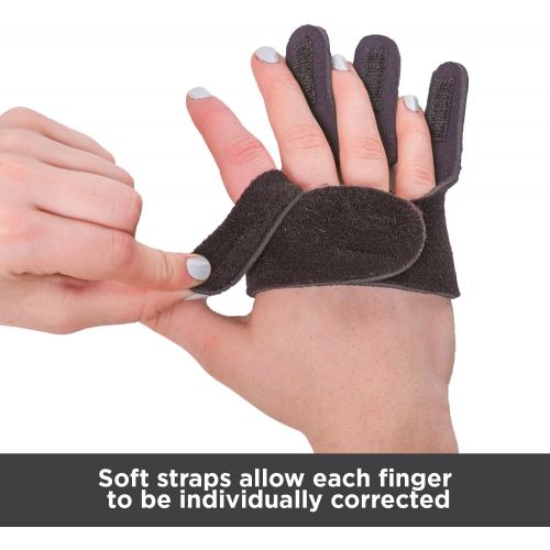  BraceAbility Ulnar Deviation & Drift Hand Splint | MCP Knuckle Joint Support Brace for Rheumatoid Arthritis & Tendonitis Pain Relief, Finger Straightener & Stretcher Glove - S (SM/