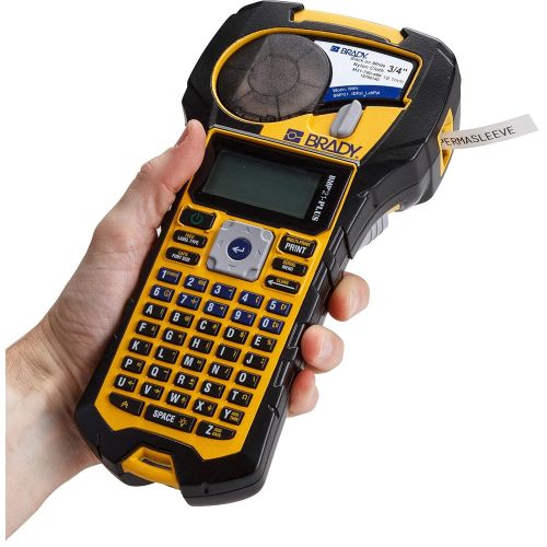  [아마존베스트]Brady BMP21-PLUS Handheld Label Printer with Rubber Bumpers, Multi-Line Print, 6 to 40 Point Font