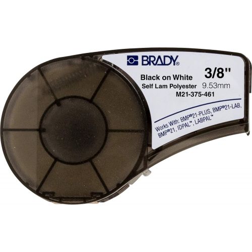  [아마존베스트]Brady Authentic (M21-375-461) Extreme-Temperature Resistant Label for Laboratory, Equipment, and Asset Tracking Labeling, Black on White material - Designed for BMP21-PLUS and BMP2