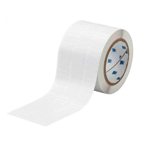  Brady THT-2-719-10 High-Temperature ESD Industrial Polyimide Barcode Label, Matte, 0.250 H x 0.900 W, White, 3 Quantity per Row, 10000Roll (Pack of 10000)