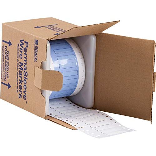  Brady PS-187-150-WT-S 1.5 Width x 0.335 Height, B-342 Heat-Shrink Polyolefin, Matte Finish White PermaSleeve Wire Marking Sleeve (Pack of 500)