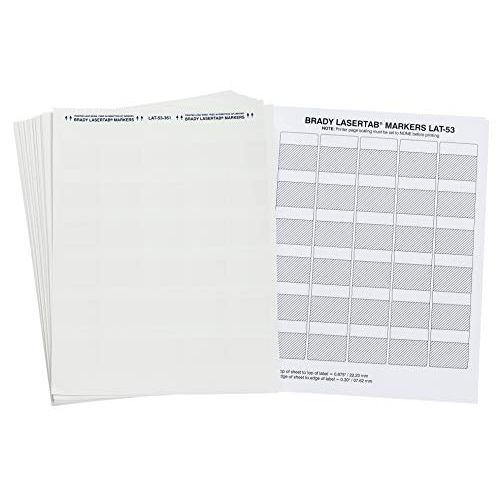  Brady LAT-53-361-1 1.5 Width x 1.5 Height, B-361B Self-Laminating Polyester, Matte Finish WhiteTranslucent Laser Printable Label (Pack of 1000)