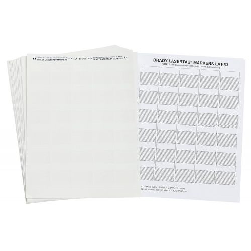  Brady LAT-53-361-1 1.5 Width x 1.5 Height, B-361B Self-Laminating Polyester, Matte Finish WhiteTranslucent Laser Printable Label (Pack of 1000)