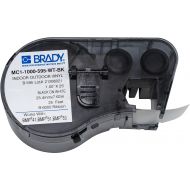 Brady High Adhesion Vinyl Label Tape (MC1-1000-595-WT-BK) - Black on White Vinyl Film - Compatible with BMP41, BMP51, and BMP53L Label Printers - 25 Length, 1 Width