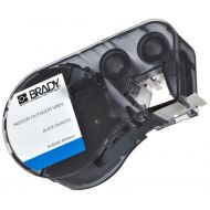 Brady High Adhesion Vinyl Label Tape (MC-500-595-WT-BK) - Black on White Vinyl Film - Compatible with BMP41, BMP51, and BMP53 Label Printers - 25 Length, .5 Width