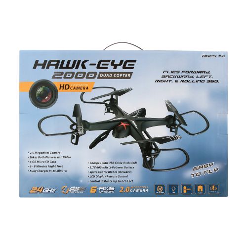  Braha HawkEye 2000 2.4 GHZ RC QuadCopter with High Resolution Camera