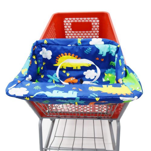  [아마존베스트]Brain Architect Child Portable Shopping Cart Cover | High Chair and Grocery Cart Covers for Babies, Kids, Infants & Toddlers  Includes Free Carry Bag  (Simple Dinosaur)