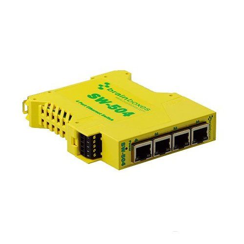  Brainboxes Switch - 4 Ports - DIN Rail mountable (SW-504)