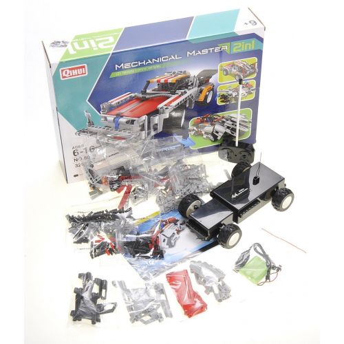  Brainnovative Toys Brainnovative RC Construction Racer Kit, Build Your Own Racer Car Toy (2 Models), DIY 326 Pcs Engineering Building Stem Kit With Remote Control