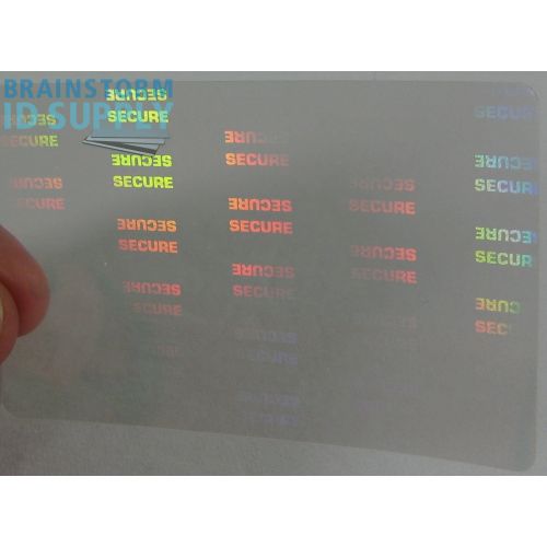  Brainstorm ID Keys Hologram Overlay - Credit Card Size TeslinPVC ID Card Hologram Overlays - 50 Pack