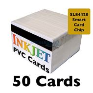 Inkjet PVC Cards w SLE4428 Chip & 12 HiCo Magnetic Stripes - Contact Smart Card ISO7816 - Brainstorm IDs Enhanced Ink Receptive Coating, Waterproof & Double Sided Printing (50 In
