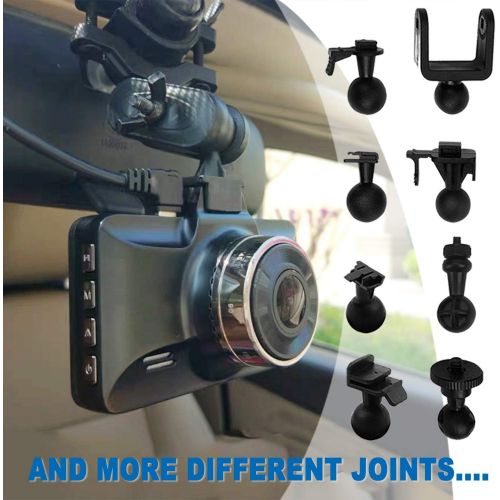  [아마존베스트]Anumit Dash Cam Mount, Universal Car Rear View Mirror Mount Holder with 16 Types, Fits Rexing, APEMAN, Aukey, YI, Vantrue, Anker Roav, Crosstour, VAVA and Most Other Dash Cameras/G