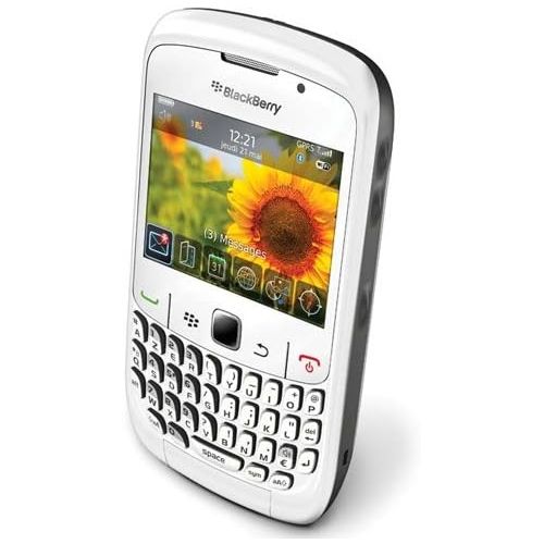 블랙베리 BlackBerry Curve 8520 Quad-Band Unlocked Cell Phone with 2 MP Camera, Bluetooth and Wi-fi - US Warranty-White