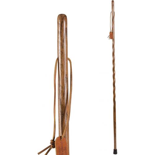  Brand: Brazos Brazos Trekking Pole Hiking Stick for Men and Women Handcrafted of Lightweight Wood and made in the USA, Brown Oak, 48 Inches