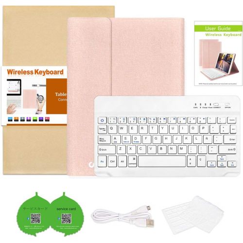  [아마존베스트]iPad Keyboard Case 9.7 for New iPad 2018 (6th Gen) - iPad Pro 2017 (5th Gen) - iPad Air 2/1 - COO Detachable Wireless Bluetooth Keyboard - Magnetic Auto Sleep/Wake (Champagne with