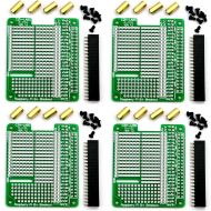 [아마존베스트]CZH-LABS Electronics-Salon 4x Prototype Breakout PCB Shield Board Kit for Raspberry Pi 3 2 B+ A+, Breadboard DIY.