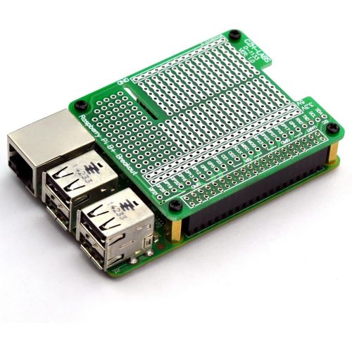  [아마존베스트]CZH-LABS Electronics-Salon 4x Prototype Breakout PCB Shield Board Kit for Raspberry Pi 3 2 B+ A+, Breadboard DIY.