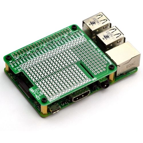  [아마존베스트]CZH-LABS Electronics-Salon 4x Prototype Breakout PCB Shield Board Kit for Raspberry Pi 3 2 B+ A+, Breadboard DIY.