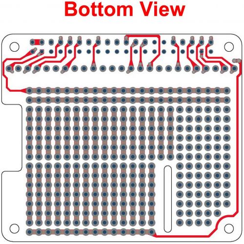  [아마존베스트]CZH-LABS Electronics-Salon 4x Prototype Breakout PCB Shield Board Kit for Raspberry Pi 3 2 B+ A+, Breadboard DIY.