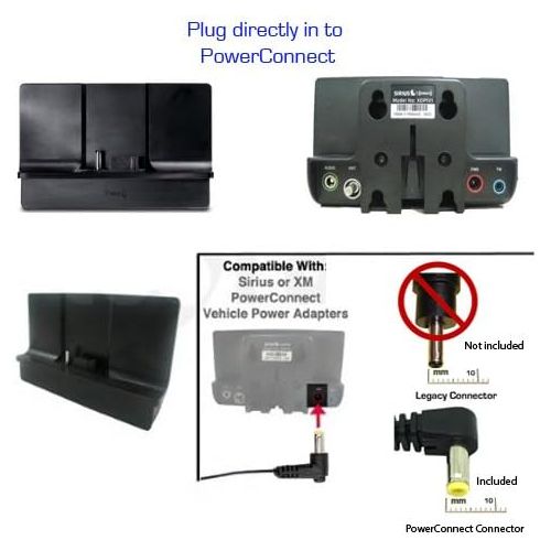  [아마존베스트]ChargerCity Dual USB Sirius XM Satellite Radio Car Truck Lighter Socket Mount w/Tilt Adjust & PowerConnect Cable Adapter for Onyx Plus EZR EZ Lynx Stratus Starmate Xpress (Vehicle