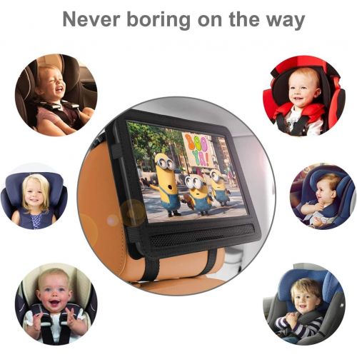  [아마존베스트]DR. J Professional DR. J Car Headrest Mount Holder Strap for Swivel and Flip Style Portable DVD Player - 9.5 Inch to 10.5 Inch Screen