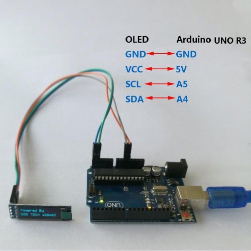  [아마존베스트]DSD TECH 2 PCS IIC OLED Display 0.91 Inch for Arduino ARM