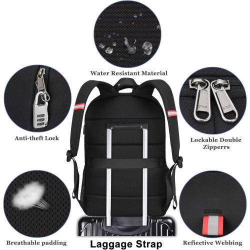  [아마존베스트]Della Gao Travel Laptop Backpack,Extra Large Anti Theft College School Backpack for Men and Women with USB Charging Port,Water Resistant Big Business Computer Backpack Bag Fit 17 Inch Laptop