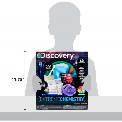  Brand: Discovery Discovery Extreme Chemistry Stem Science Kit by Horizon Group Usa, 40 Fun Experiments, Make Your Own Crystals, DIY Glowing Slime, Fizzy Eruptions, Gooey Worms & More