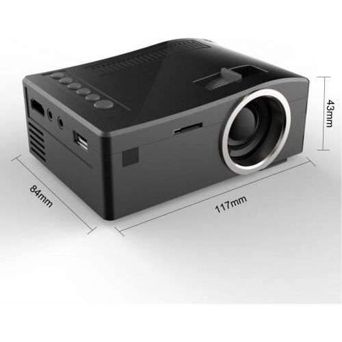  EEDI UNIC UC18 Mini Portable video Projector Full HD 1080P LCD LED Home Theater Cinema Mini Portable video Projector Support USB TV VGA SD AV Multi language?Watch for gift(Black)